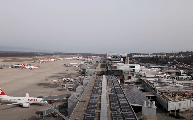 Geneva Airport (GVA/LSGG) Live Webcam showing real-time aircraft operations, terminal activities, and runway movements at Switzerland's second-largest international airport