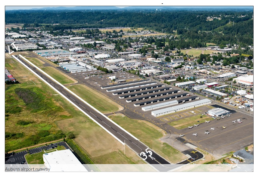 Auburn Municipal Airport (Dick Scobee Field) Live Webcam showing real-time aircraft operations, terminal activities, and runway movements at this historic King County, Washington airport